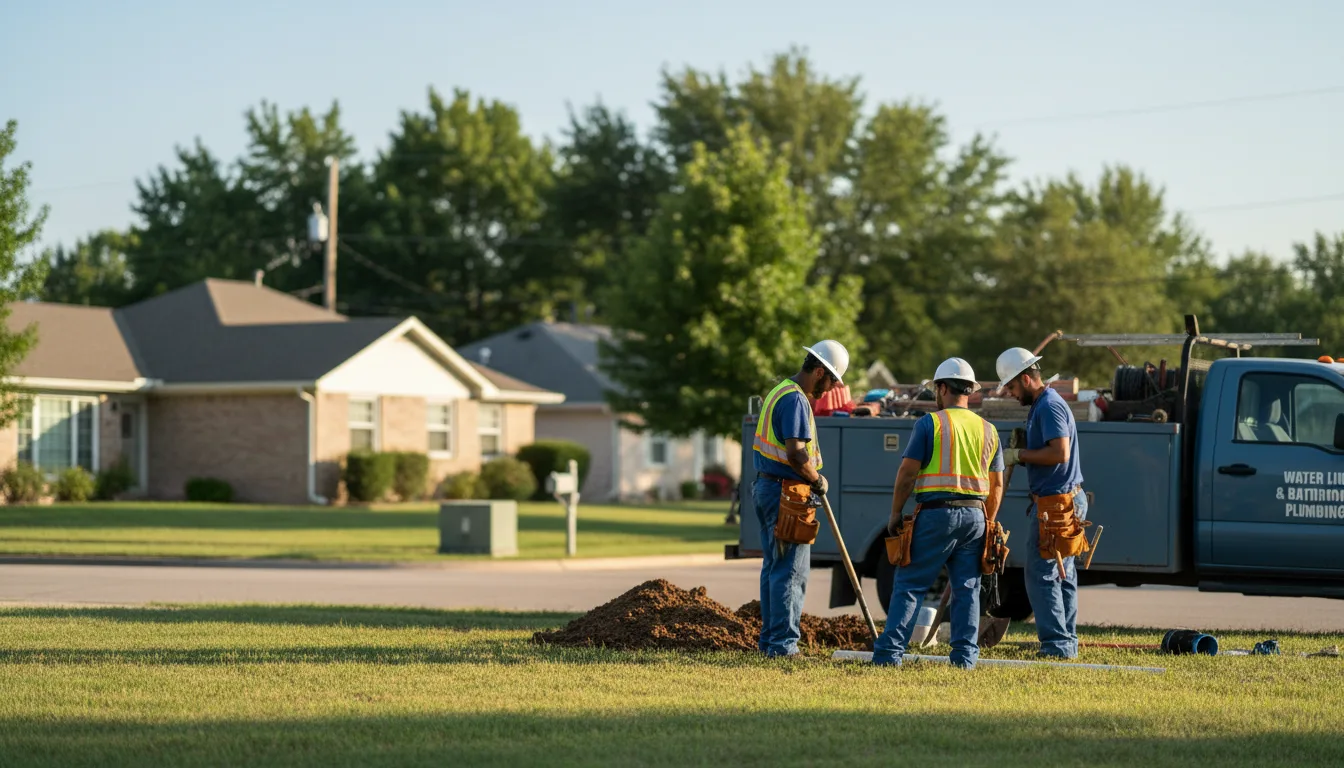 Residential water line and bathroom plumbing service in Harrison, ME